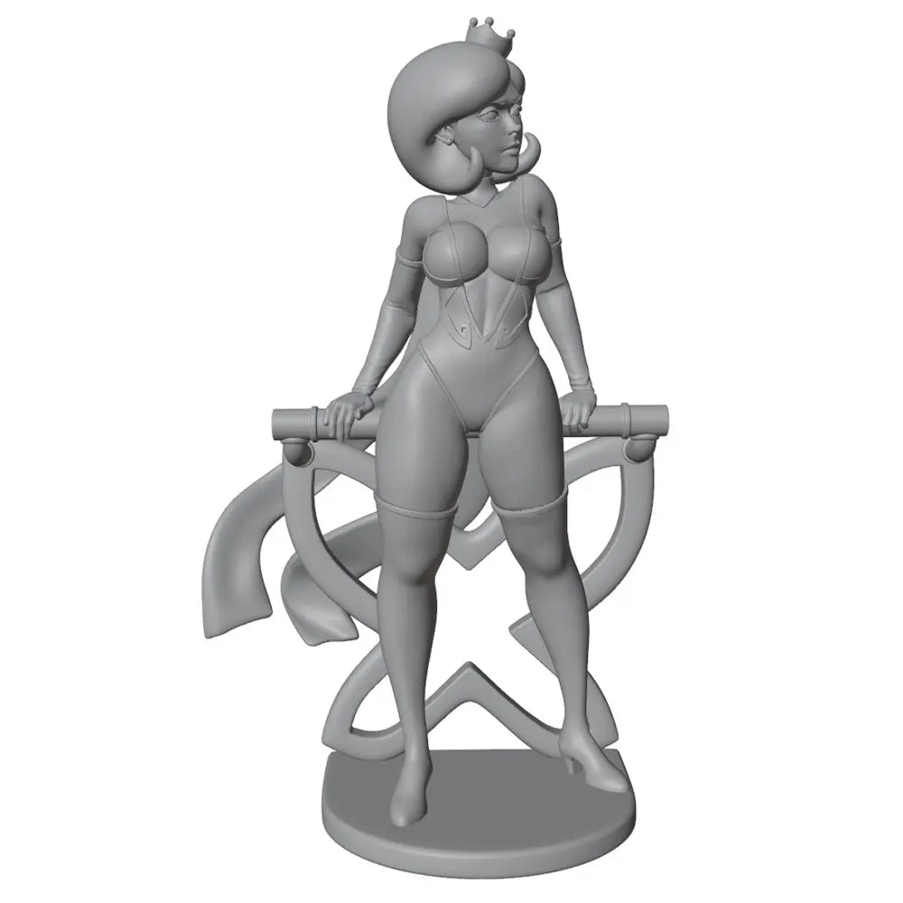 75mm Crowned Sorceress with Serpent Staff, Resin Model Figure Kit, Fantasy Theme, Unassembled and Unpainted