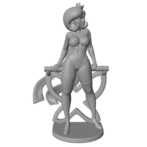 75mm Crowned Sorceress with Serpent Staff, Resin Model Figure Kit, Fantasy Theme, Unassembled and Unpainted