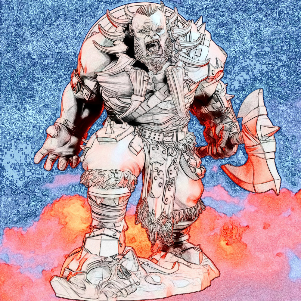 1/24 Demonic Fantasy Warrior, Resin Model Figure Kit, Fantasy Theme, Unassembled and Unpainted