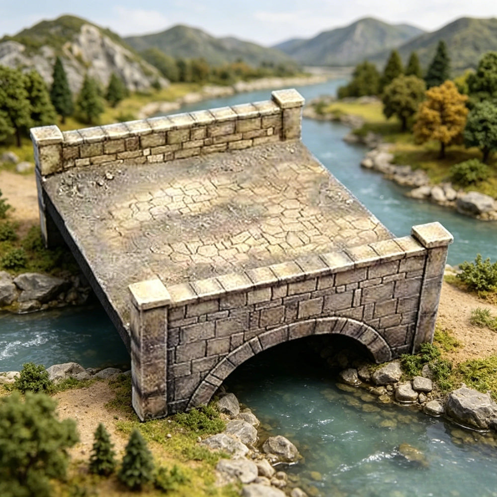 1/35 Stone Arch Bridge, Resin Model Terrain Kit, Military Theme, Unpainted