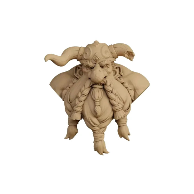 60mm Horned Dwarf Warrior, Resin Model Bust Kit, Fantasy Theme, Unassembled and Unpainted