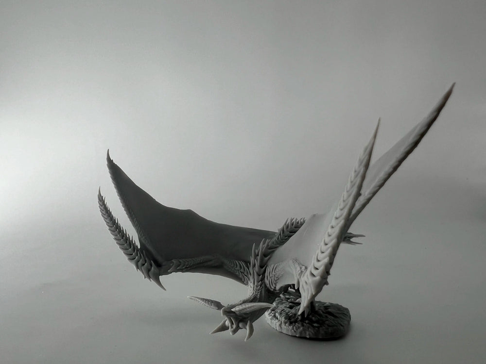 150mm Standing Dragon with Spread Wings, Resin Model Figure Kit, Fantasy Theme, Unassembled and Unpainted