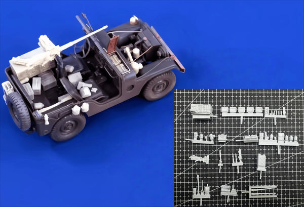 1/35 WWII US M38 Willis Jeep, Resin Model Vehicle Kit, Unassembled and Unpainted