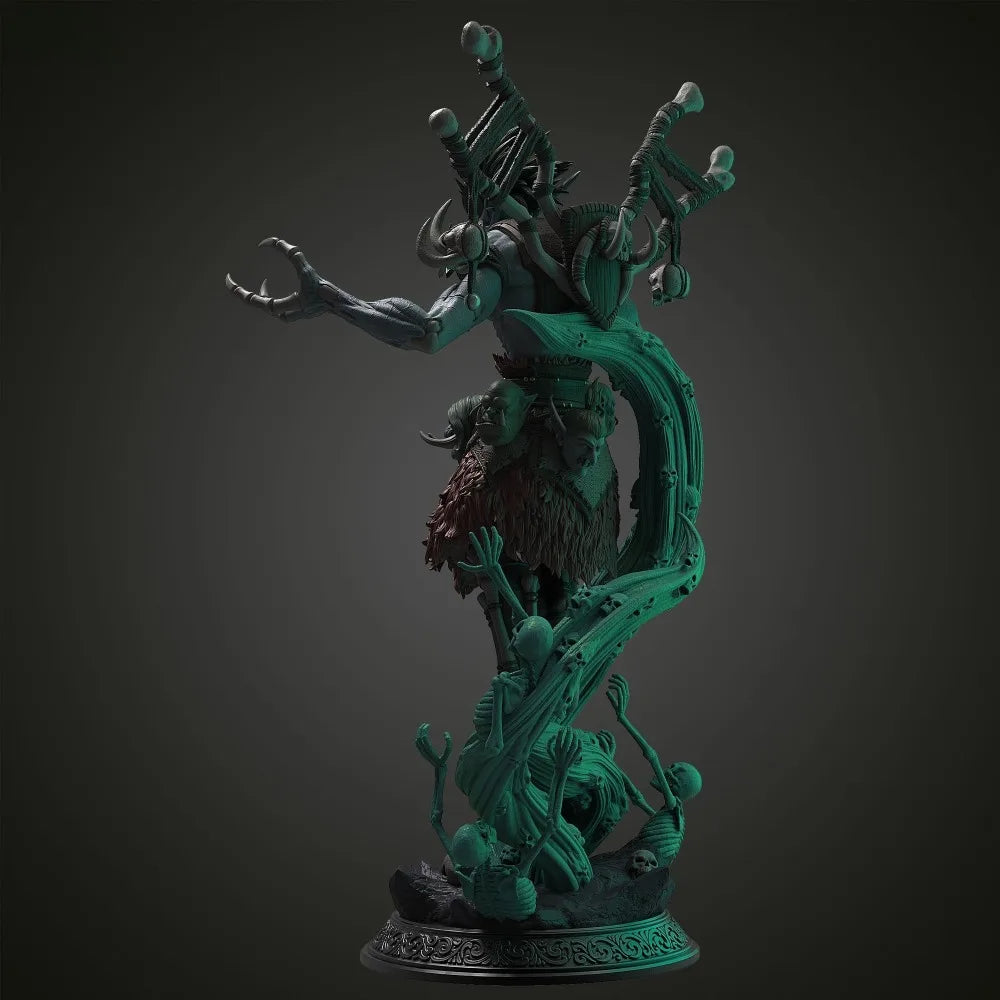 150mm Troll Tribe Death Loa, Resin Model Figure Kit, Fantasy Theme, Unassembled and Unpainted