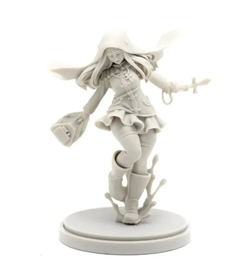 30mm Medieval Holy Mage, Resin Model Figure Kit, Unassembled and Unpainted