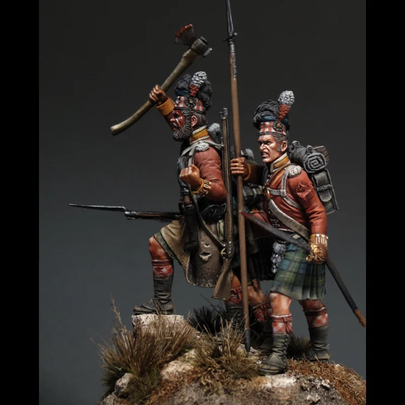 54mm Ancient Roman Legionaries Advancing with Spear, 3 Figures, Resin Model Figure Kit, Unassembled and Unpainted