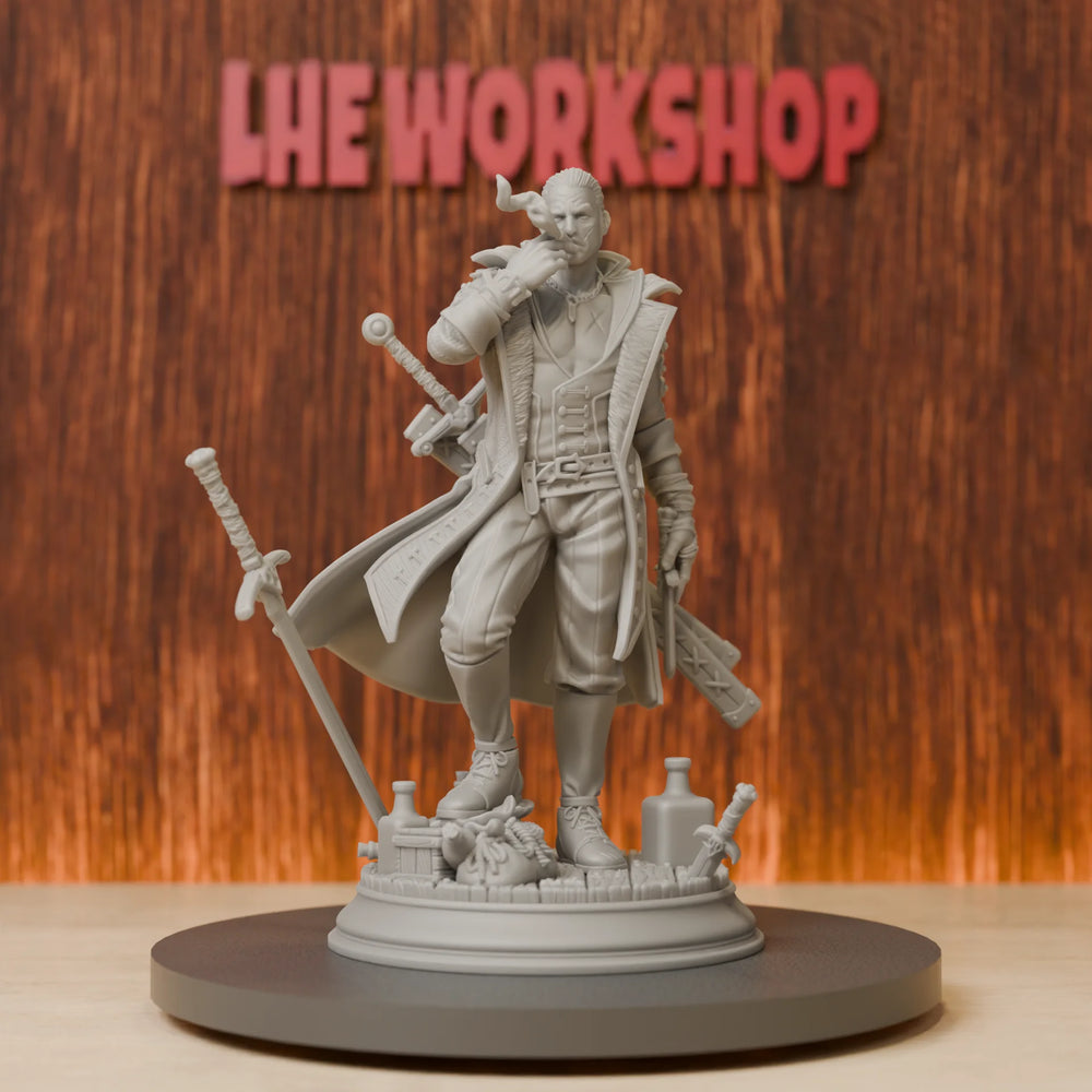 75mm Medieval Wandering Swordsman, Resin Model Figure Kit, Unassembled and Unpainted