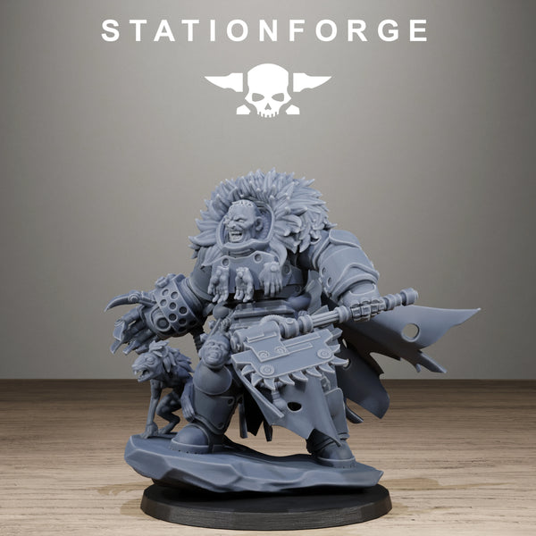 28mm Techno Savages Warriors, 18 Figures, Resin Model Figure Kit, Sci-Fi Theme, Unassembled and Unpainted