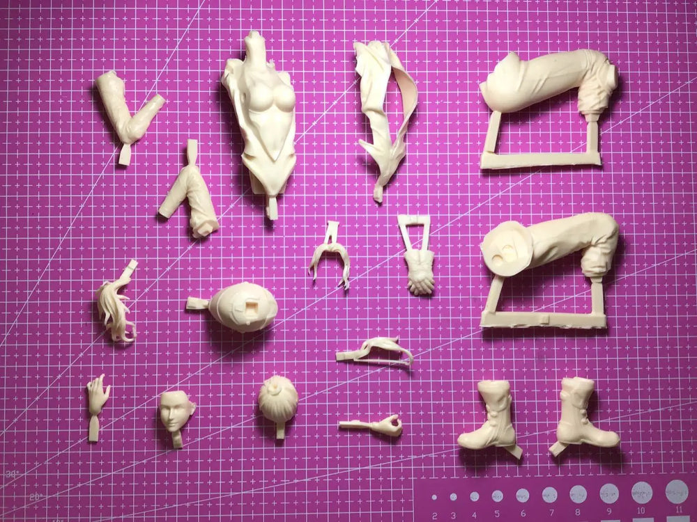 1/9 Anime Female Rider, Resin Model Figure Kit, Unassembled and Unpainted