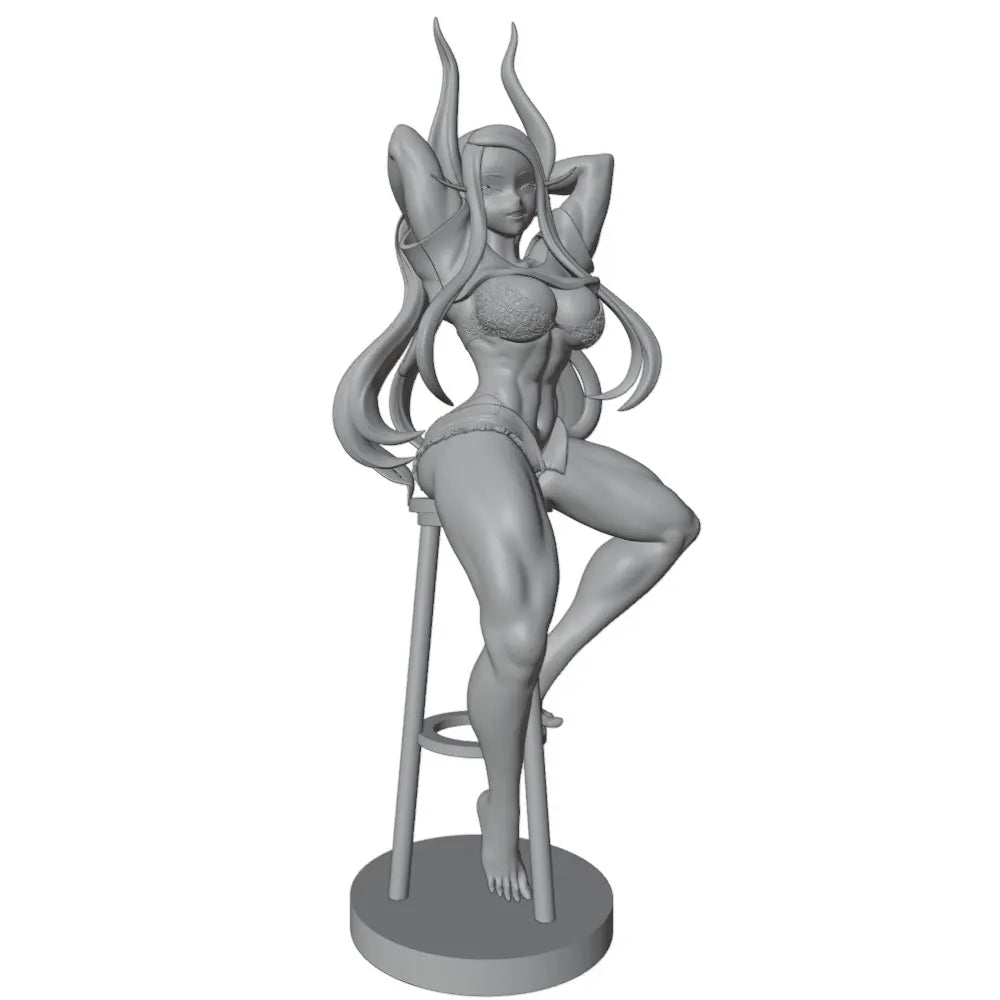 75mm Demon Girl, Resin Model Figure Kit, Unassembled and Unpainted