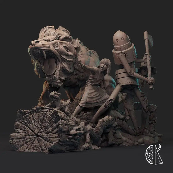 1/24 Centaur & Creatures, 4 Figures, Resin Model Figure Kit, Fantasy Theme, Unassembled and Unpainted