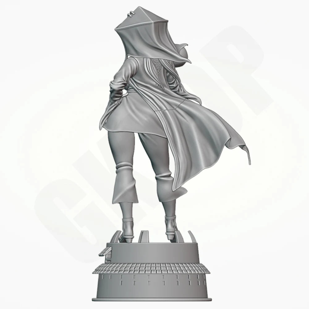 1/24 Sorceress Wielding Magical Orb, Resin Model Figure Kit, Fantasy Theme, Unassembled and Unpainted