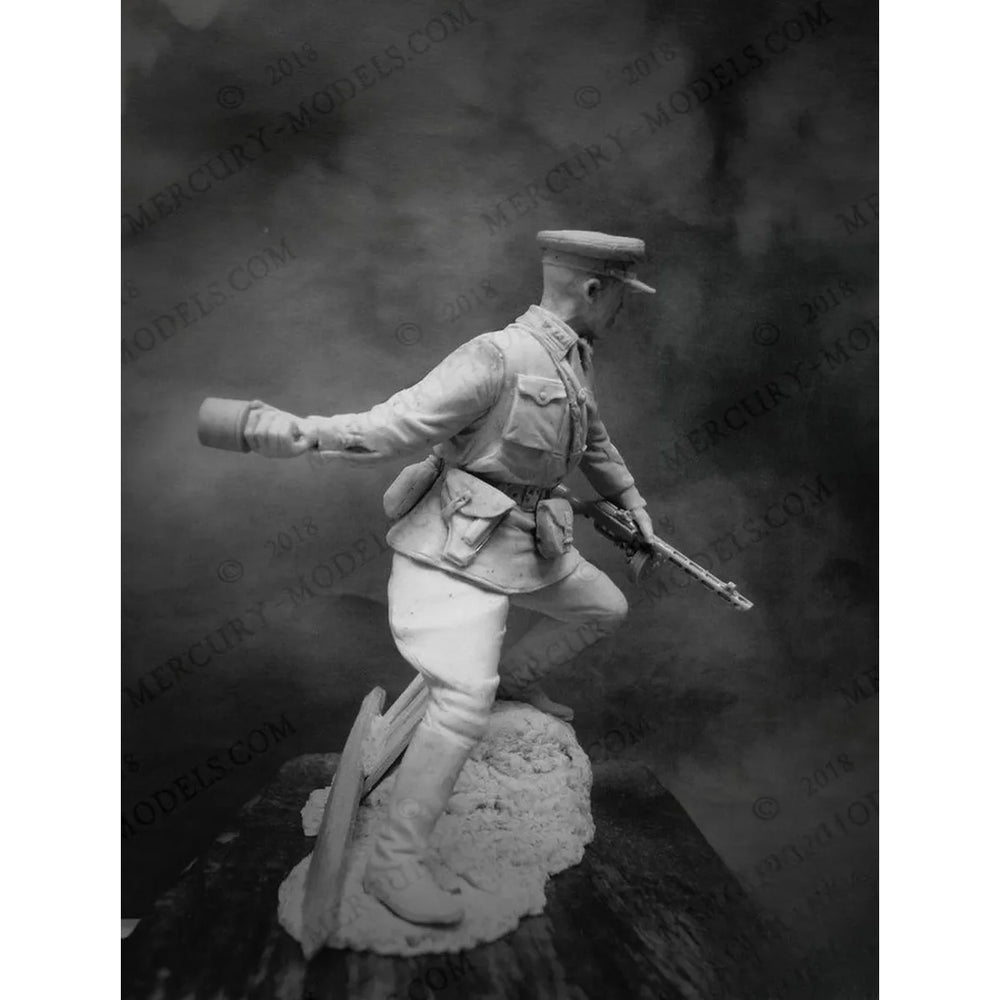75mm WWII Soviet Senior Lieutenant, Resin Model Figure Kit, Unassembled and Unpainted