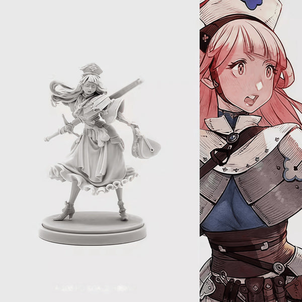 38mm Holy Guardian Knight, Resin Model Figure Kit, Fantasy Theme, Unassembled and Unpainted