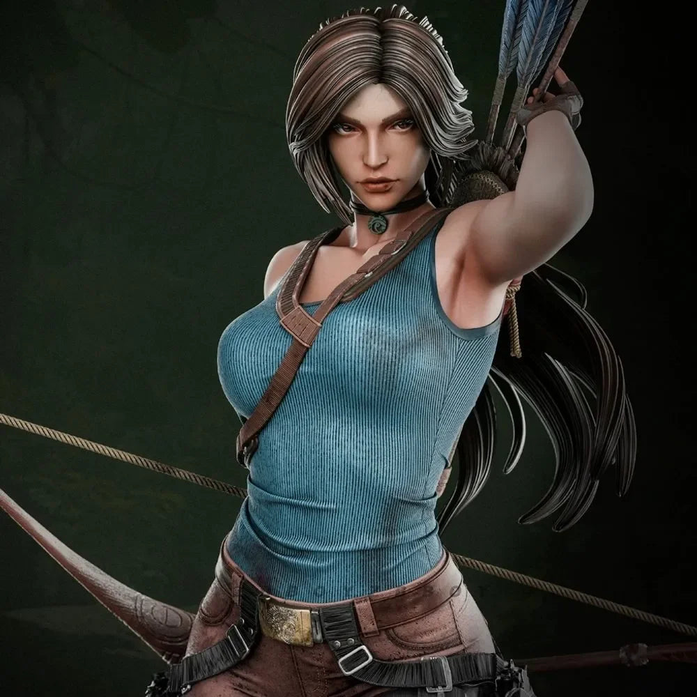 Female Archer Laura, Resin Model Figure Kit, Fantasy Theme, Unassembled and Unpainted