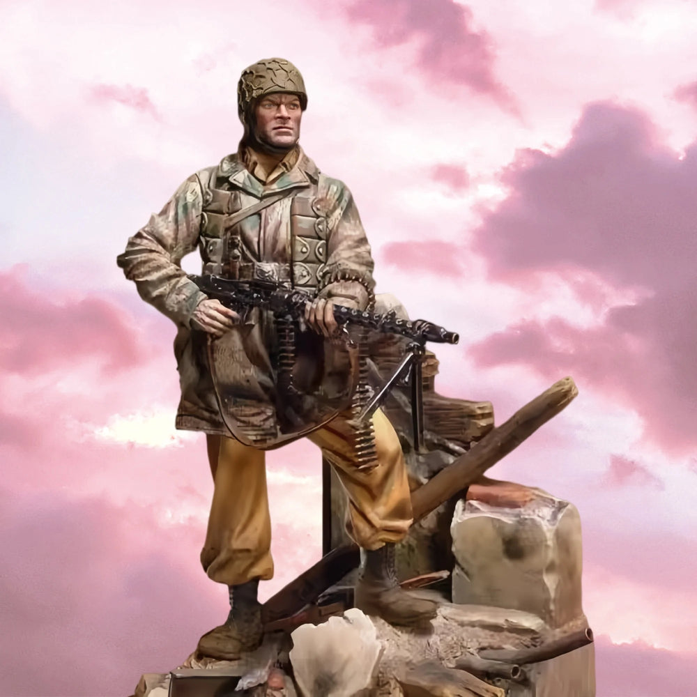 1/16 Modern Tactical Soldier with Rifle and Plate Carrier, Resin Model Figure Kit, Unassembled and Unpainted