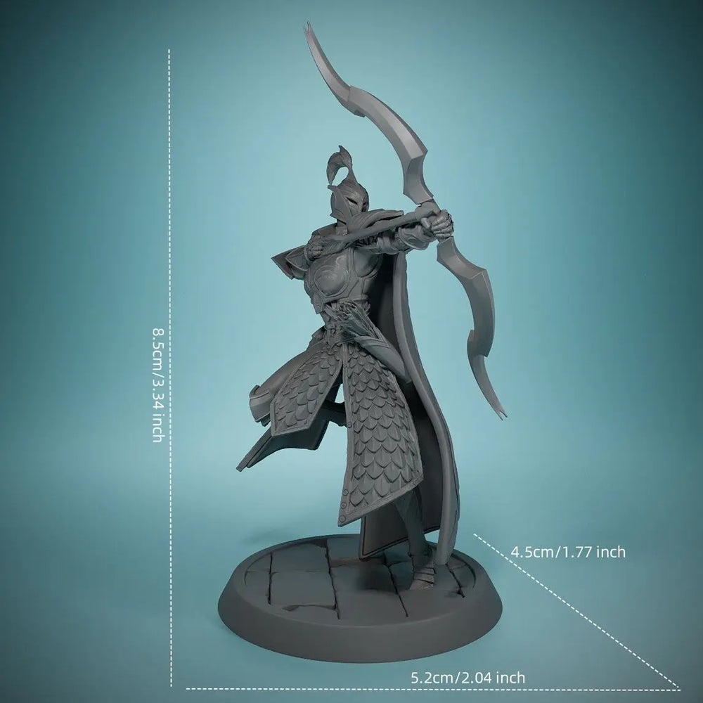 85mm Elven Archer Warrior, Resin Model Figure Kit, Fantasy Theme, Unassembled and Unpainted
