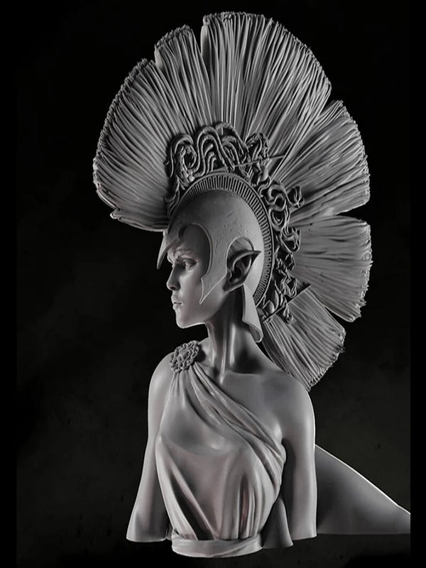 1/10 Ancient Egyptian Warrior Woman, Resin Model Bust Kit, Unassembled and Unpainted