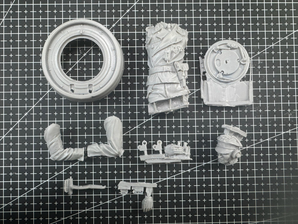 1/16 WWII German Tank Captain, Resin Model Bust Kit, Unassembled and Unpainted