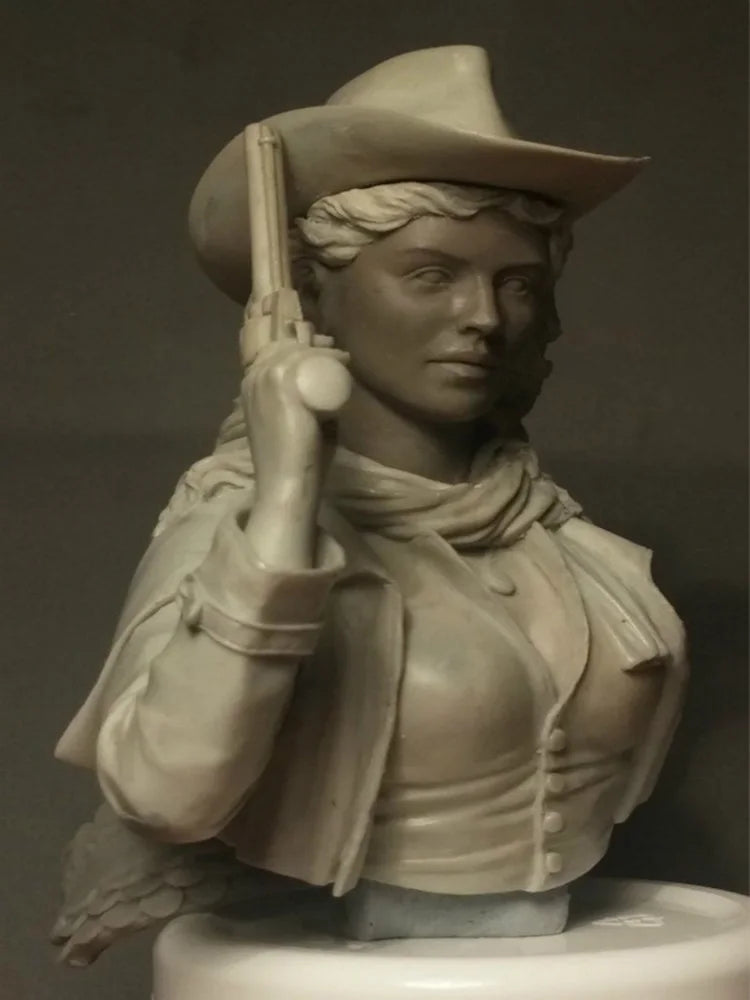 1/10 American Civil War Old West Frontier Woman, Resin Model Bust Kit, Unassembled and Unpainted