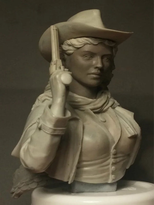 1/10 American Civil War Old West Frontier Woman, Resin Model Bust Kit, Unassembled and Unpainted