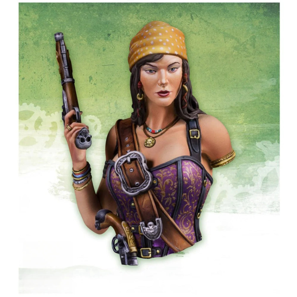 1/12 Fantasy Pirate Girl, Resin Model Bust Kit, Unassembled and Unpainted