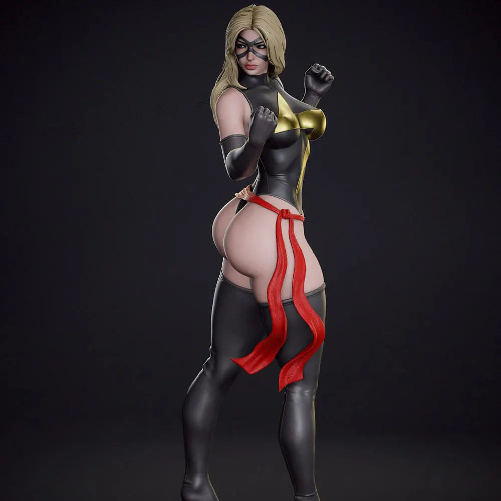 75mm Modern Pinup Warrior, Resin Model Figure Kit, Unassembled and Unpainted