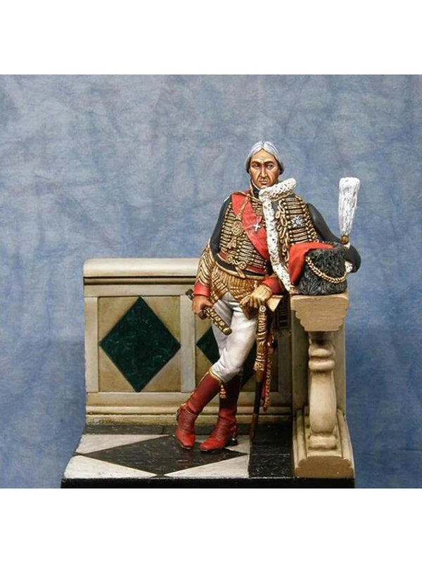 1/24 Napoleonic 18th-Century European Military Officer, Resin Model Figure Kit, Unassembled and Unpainted