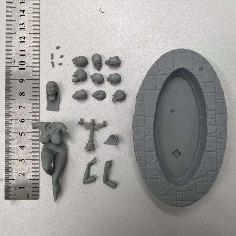 1/24 Vampire Gothic, 6 Figures, Resin Model Diorama Kit, Fantasy Theme, Unassembled and Unpainted