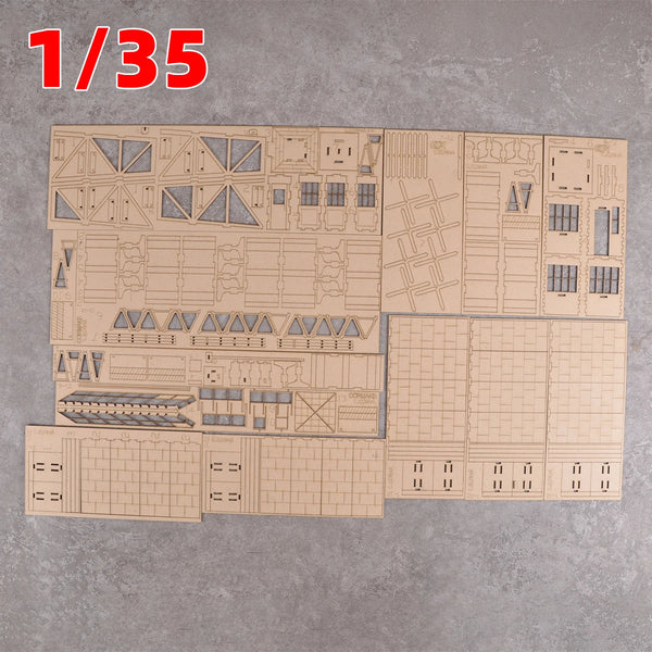 1/35 Modern Military Checkpoint Barrier, 4 Figures, Resin Model Diorama Kit, Unassembled and Unpainted