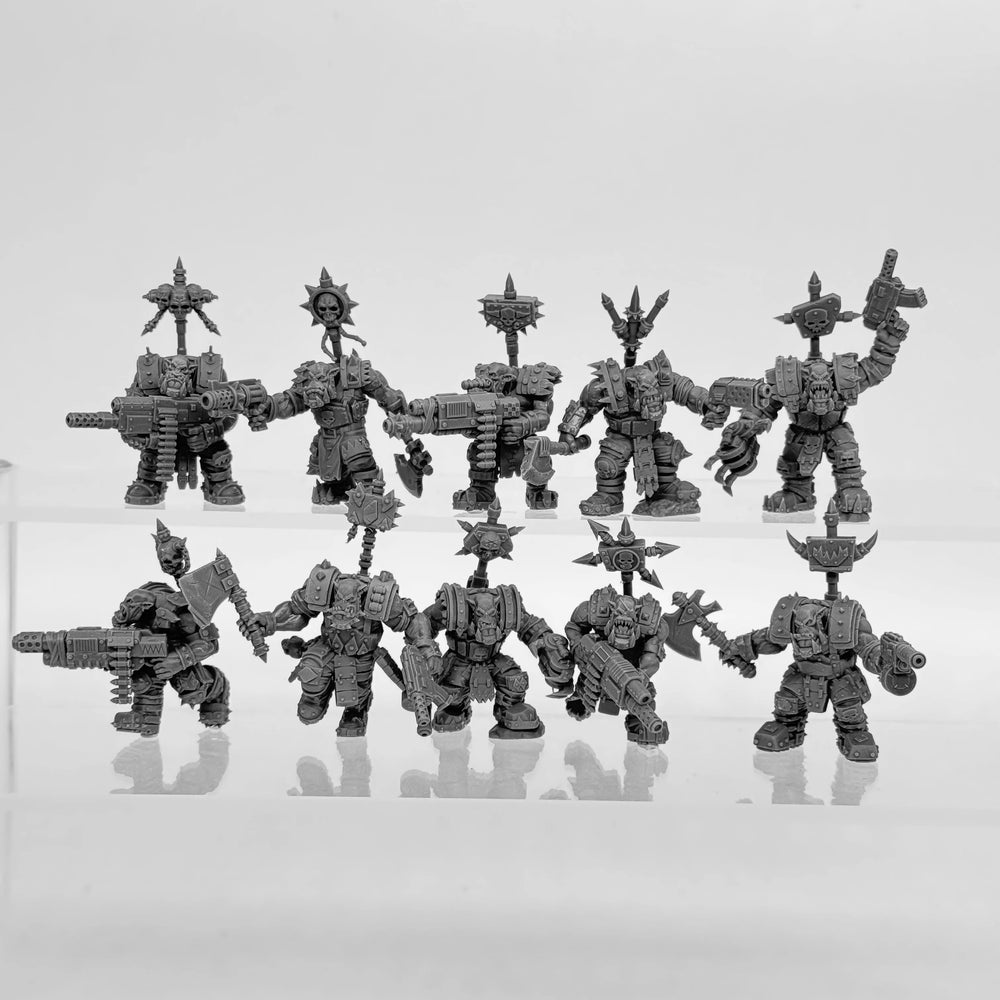 32mm Grimdark Fantasy Soldiers, 35 Figures, Resin Model Figure Kit, Fantasy Theme, Unassembled and Unpainted