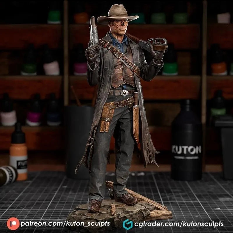 1/24 Ghoul Western Gunslinger, Resin Model Figure Kit, Fantasy Theme, Unassembled and Unpainted