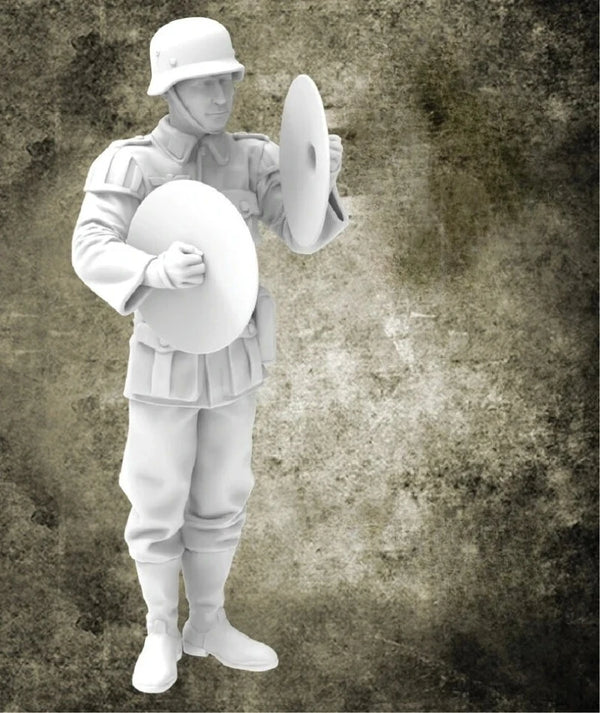 1/35 WWI German Military Musician, Resin Model Figure Kit, Unassembled and Unpainted