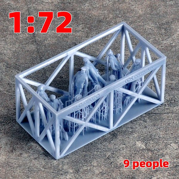1/35 Civilian Town Residents, 45 Figures, Resin Model Figure Kit, Historical Theme, Unassembled and Unpainted