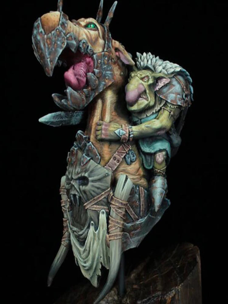 1/12 Spike-Crowned Demonic Warrior, Resin Model Bust Kit, Fantasy Theme, Unassembled and Unpainted