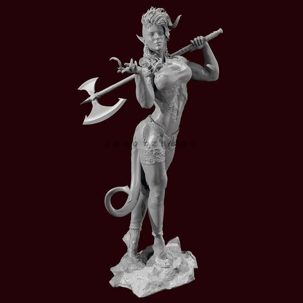 90mm Beast Warrior, Resin Model Figure Kit, Fantasy Theme, Unassembled and Unpainted
