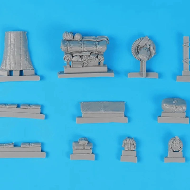 1/35 WWII Soviet GAZ-67B Field Car, 4 Figures, Resin Model Vehicle Kit, Unassembled and Unpainted