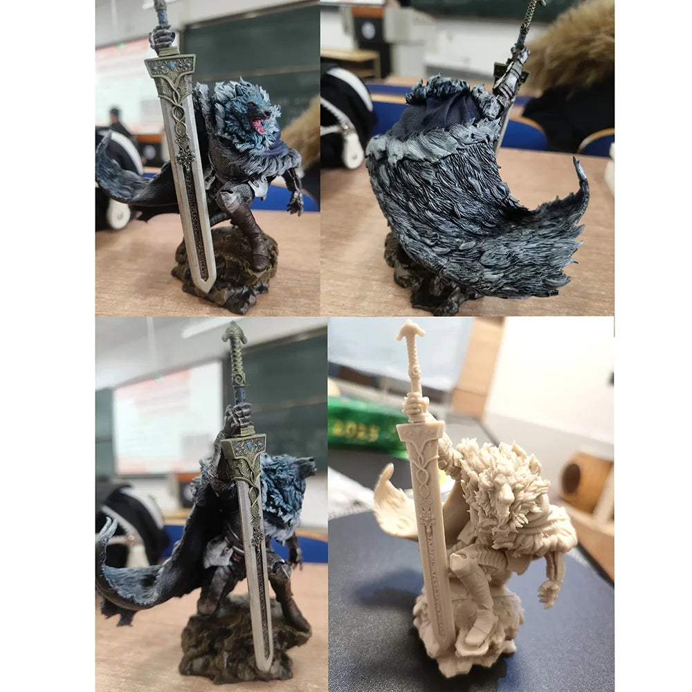 Dark Fantasy Half-Wolf Knight, Resin Model Figure Kit, Fantasy Theme, Unassembled and Unpainted