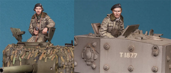 1/35 WWII Soviet Submachine Gunners, 2 Figures, Resin Model Figure Kit, Unassembled and Unpainted