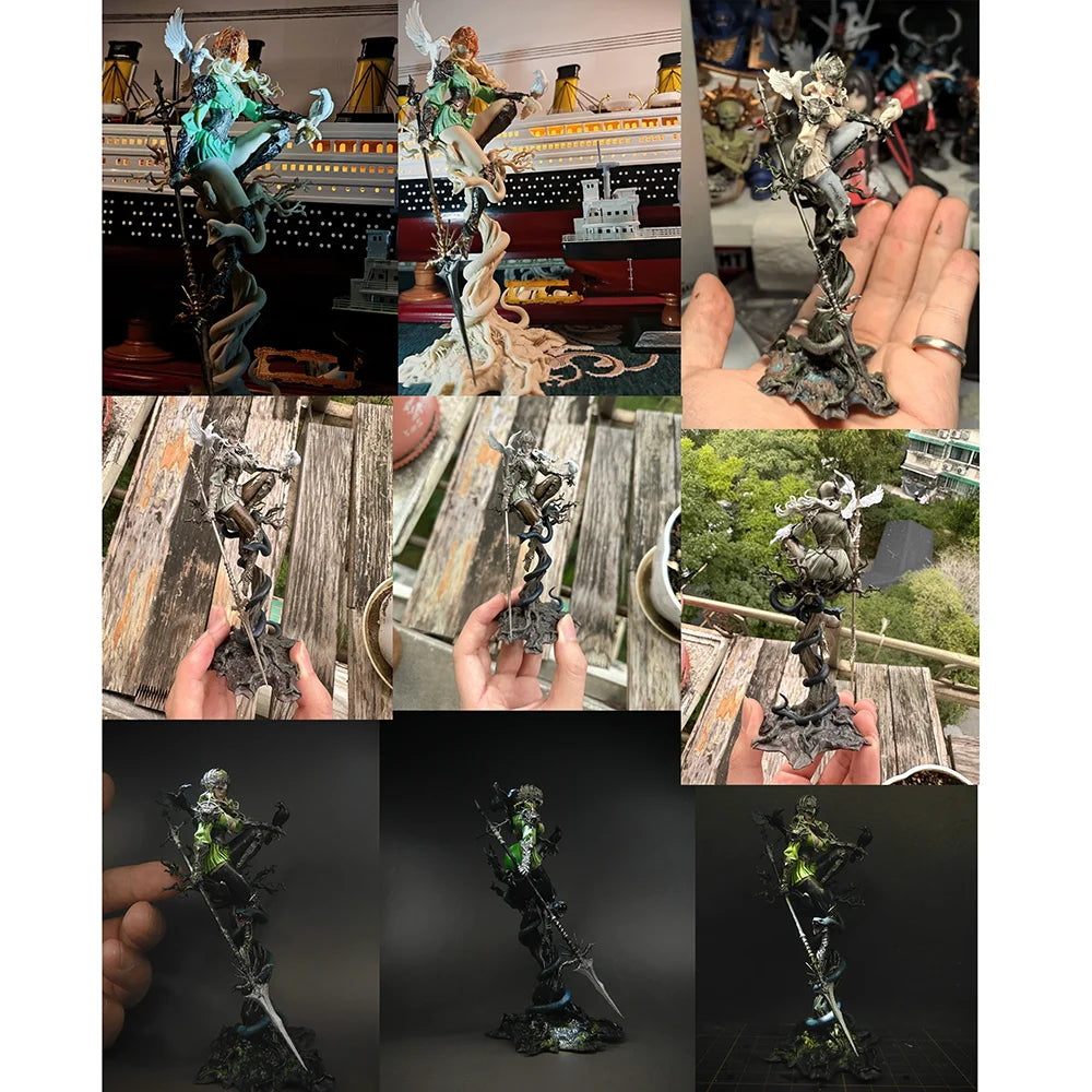 Dark Fantasy Crow Queen, Resin Model Figure Kit, Fantasy Theme, Unassembled and Unpainted