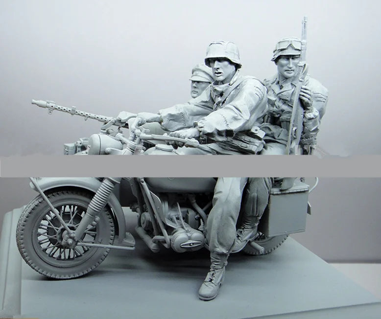 1/16 WWII German, 5 Figures, Resin Model Figure Kit, Unassembled and Unpainted