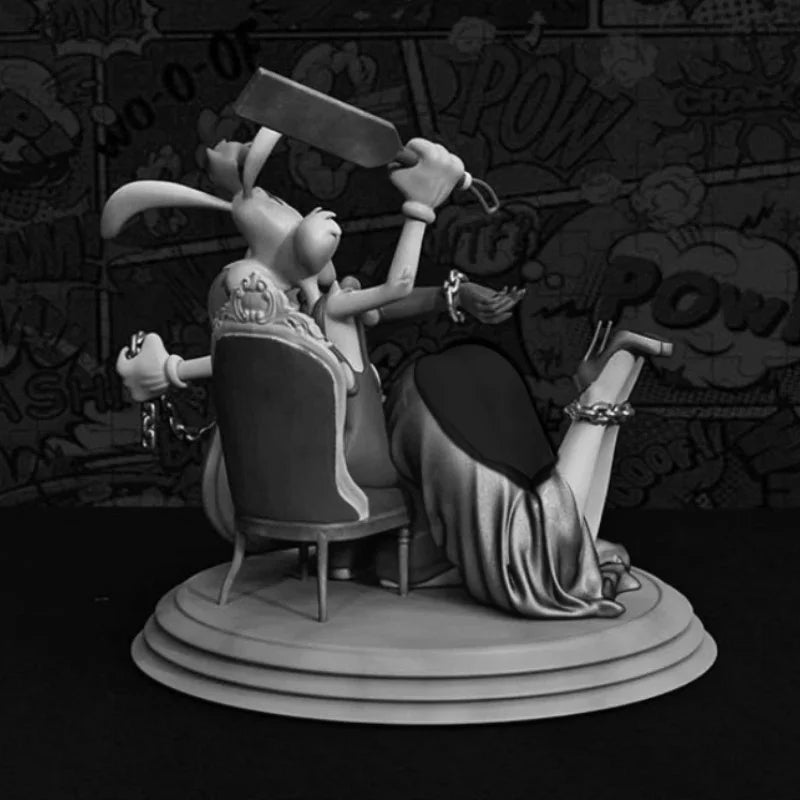 1/24 Cartoon Girl and Rabbit, 2 Figures, Resin Model Figure Kit, Anime Theme, Unassembled and Unpainted