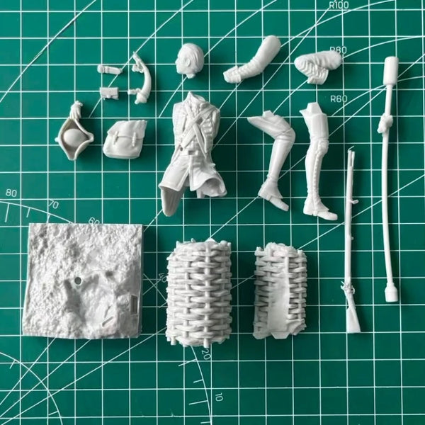 75mm Ancient British Artilleryman, Resin Model Figure Kit, Unassembled and Unpainted