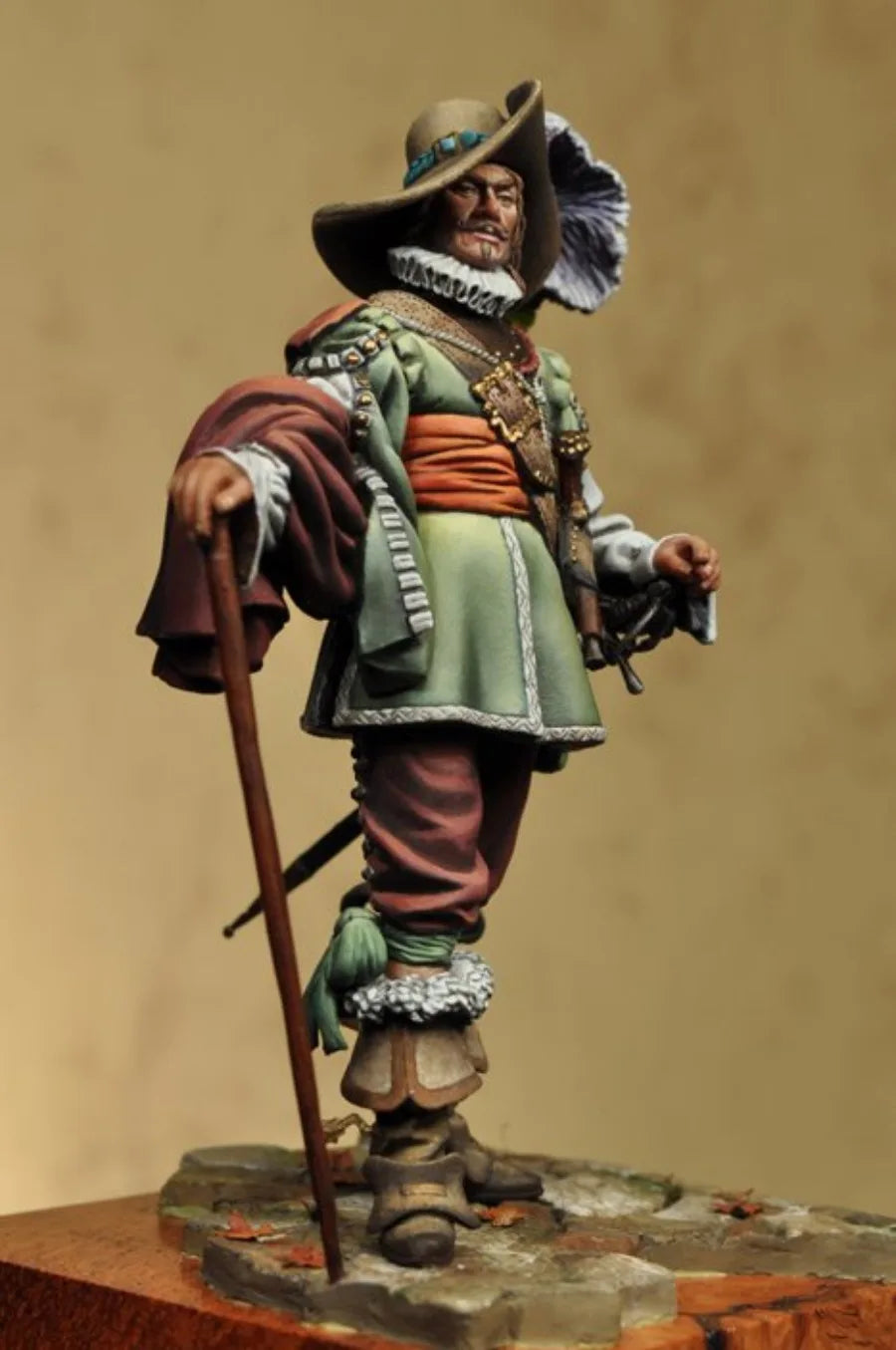 1/24 18th Century European Officer, Resin Model Figure Kit, Unassembled and Unpainted