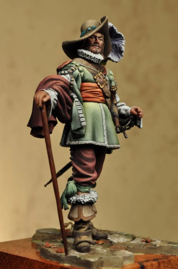 1/24 18th Century European Officer, Resin Model Figure Kit, Unassembled and Unpainted