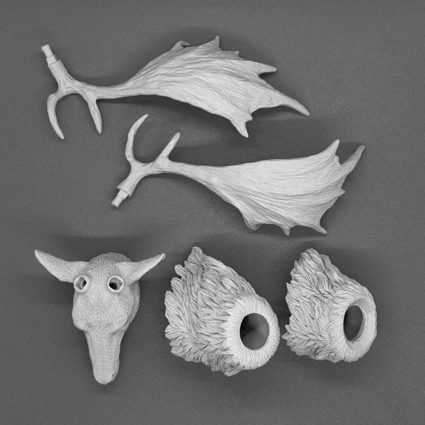 1/6 Stag Deer Head, Resin Model Bust Kit, Wildlife Theme, Unassembled and Unpainted