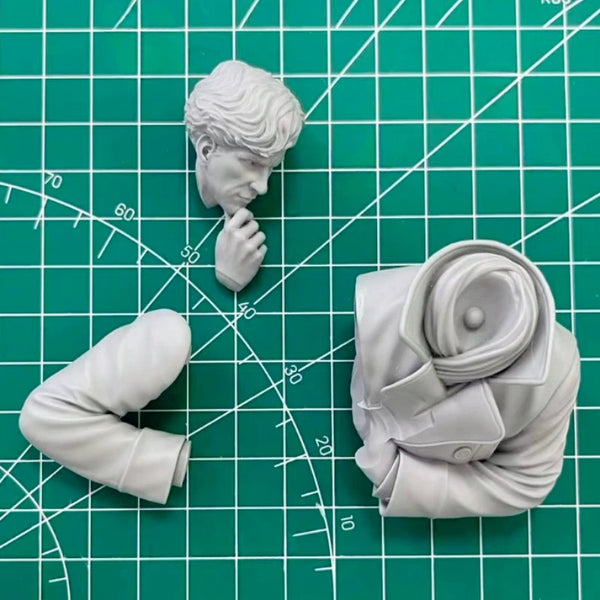 1/10 Contemporary Gentleman Portrait, Resin Model Bust Kit, Historical Theme, Unassembled and Unpainted