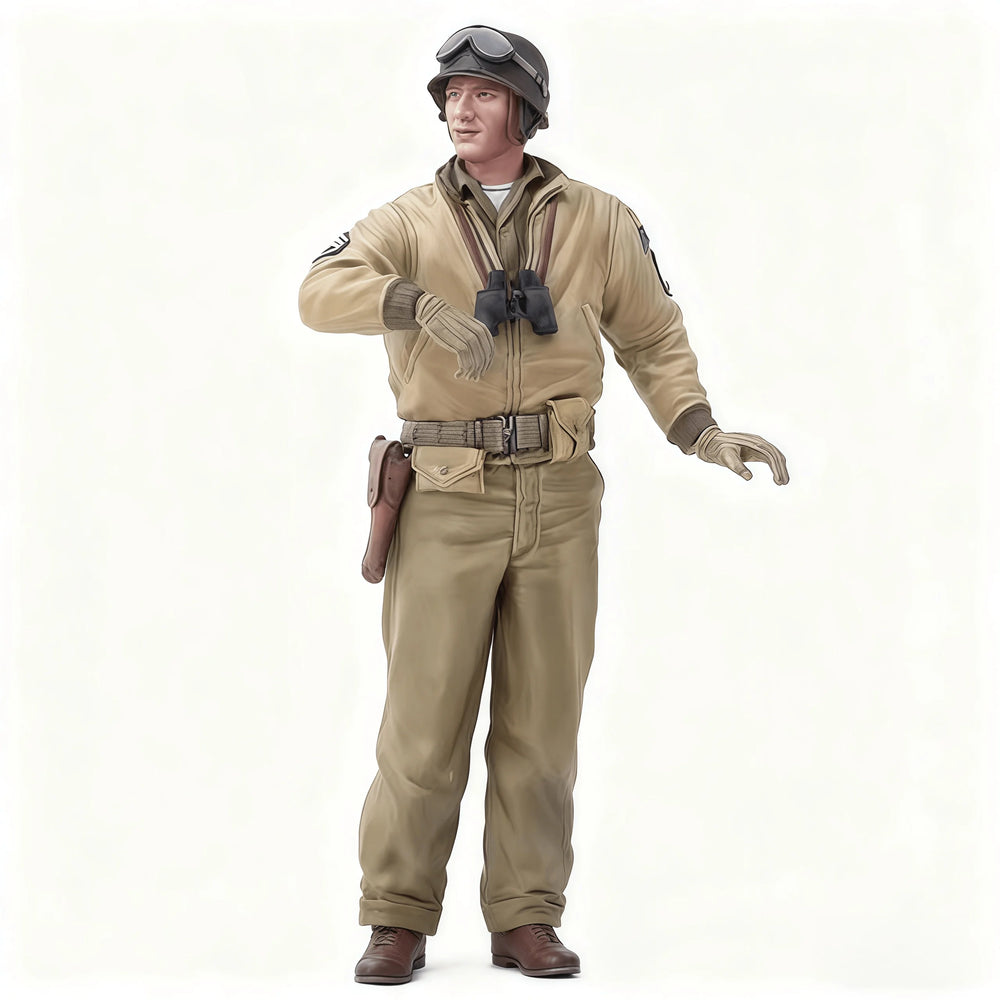 1/16 WWII German Infantryman at Ease, Resin Model Figure Kit, Unassembled and Unpainted