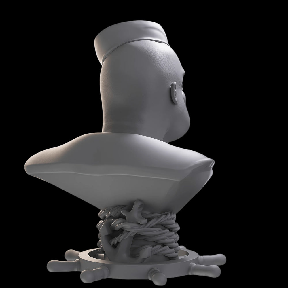 35mm Male Ornate, Resin Model Bust Kit, Fantasy Theme, Unassembled and Unpainted