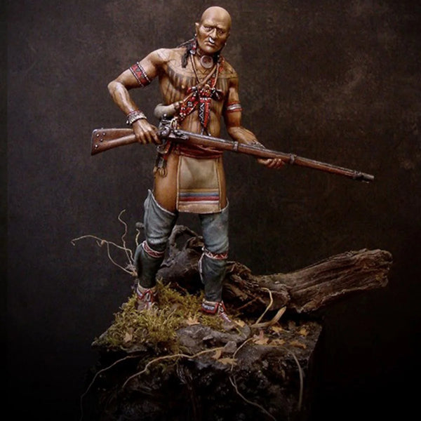 75mm Military Soldier, Resin Model Figure Kit, Military Theme, Unassembled and Unpainted